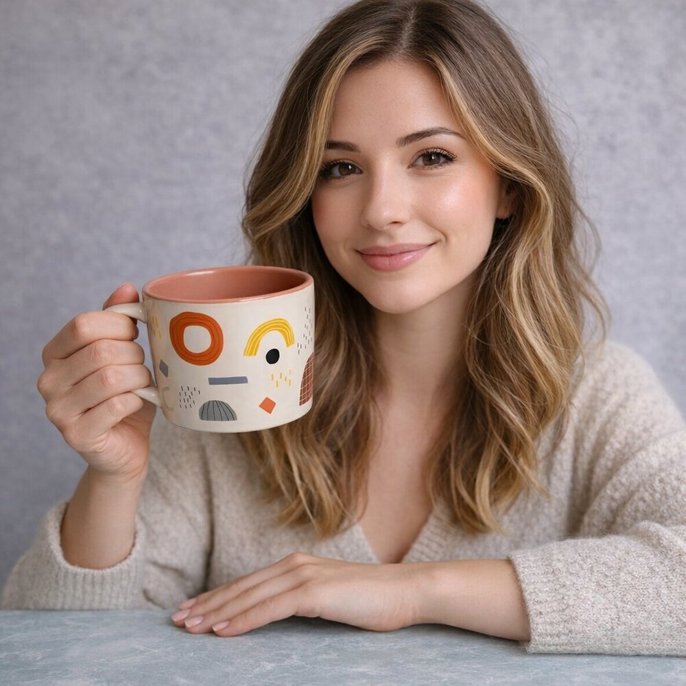 Jennifer Bouron x Fringe Mug Cup Ceramic Coffee Tea Abstract Illustrations 10 oz